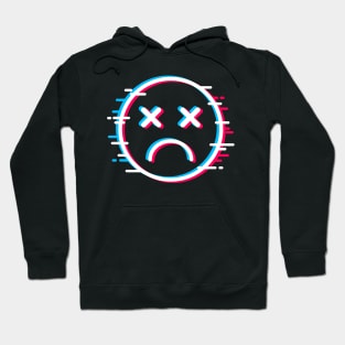 Glitch Face Dead Sad Hoodie